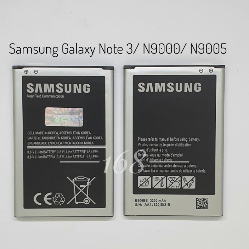 Baterai Batre Samsung Galaxy Note 3 N9000 N9005 N9006 Batere Samsung B800BE