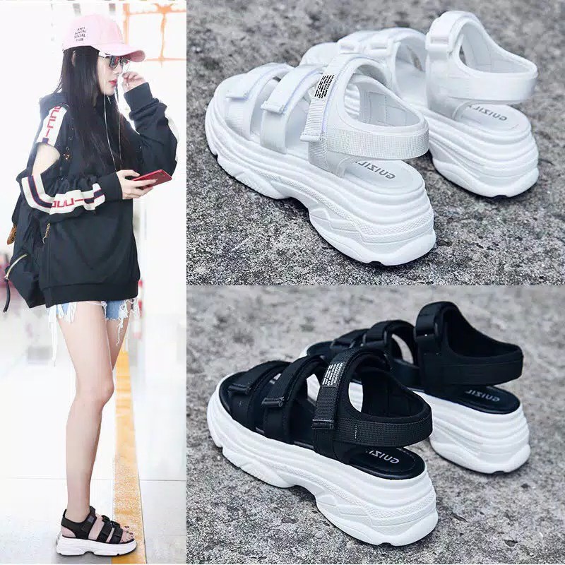 Gsb - Big Sale 4.4 Promo Sendal Gunung Wanita Korea Pvn Sandal Gunung Korea Sole Putih Gladiator