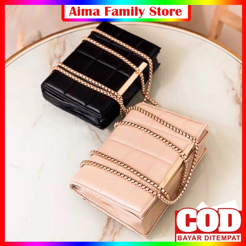 Shoulder Bag Wanita Rantai Ulir Premium Tas Selempang Slempang Samping Cangklong Lucira Barel Slingb