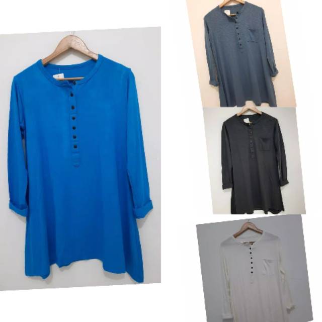 01KAOS TUNIK KANCING POLA A/KAOS OBLONG KANCING/KAOS TUNIK/KAOS SPANDEX RAYON/KAOS MURAH