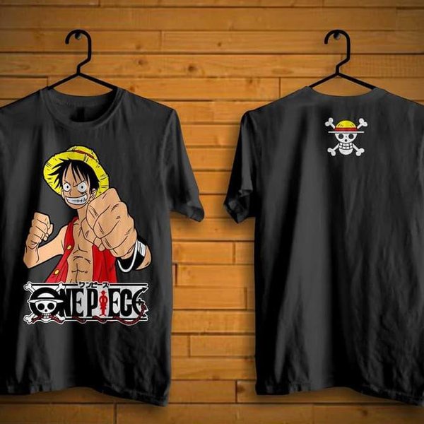 Kaos One Piece anime High Quality Cotton Tidak Panas Kualitas Terbaik// LUFFY | ANIME ONE PIECE SERIES//ALL SIZE ( FIT TO - L ) MOTIF RANDOM