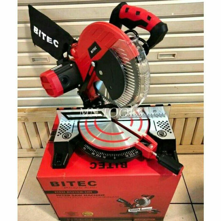 BITEC Mitre Saw 10 Inch MSM R 1210 B-HM Gergaji Alumunium Kayu sudut miter