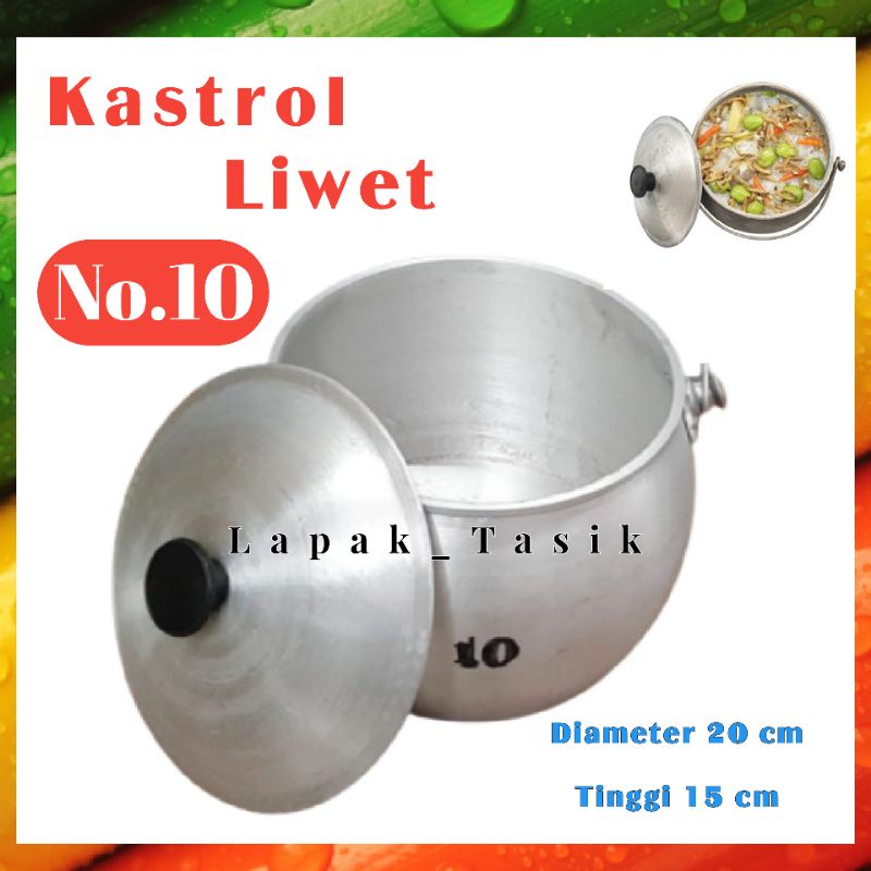 Panci / Kastrol liwet no 10 bahan alumunium cor tebal khas tasikmalaya