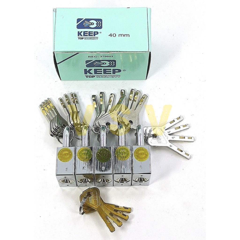 KEEP master key 40mm 5 pcs / Gembok Master / Gembok keep gembok rumah