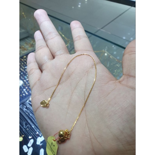 gelang rantai italy santa emas 700 simple