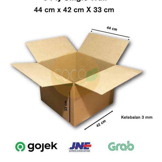 

Terbaik KARDUS KARTON BOX POLOS JUMBO BESAR UKURAN 44x42x33 CM