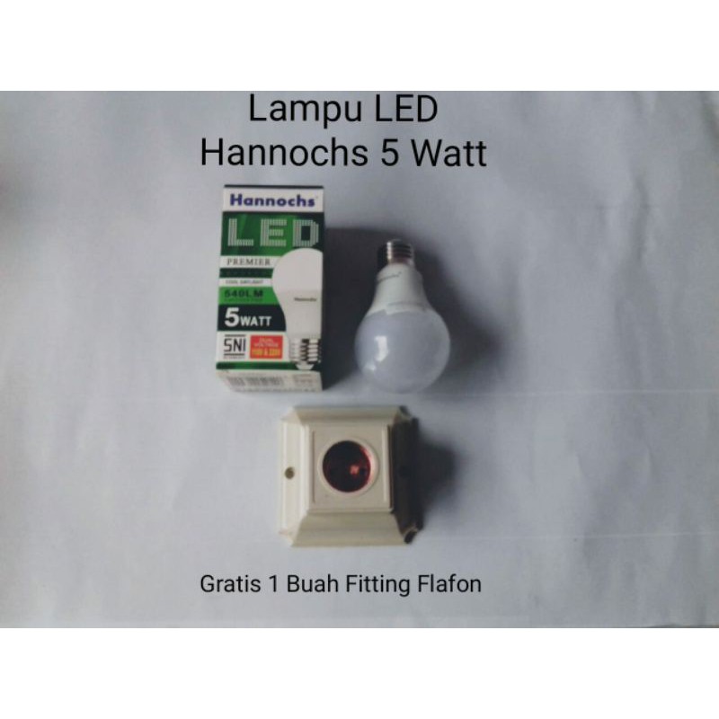 Lampu Bohlam LED Hannochs Hanoc Hanok 5 W 5 Watt Hemat Energi