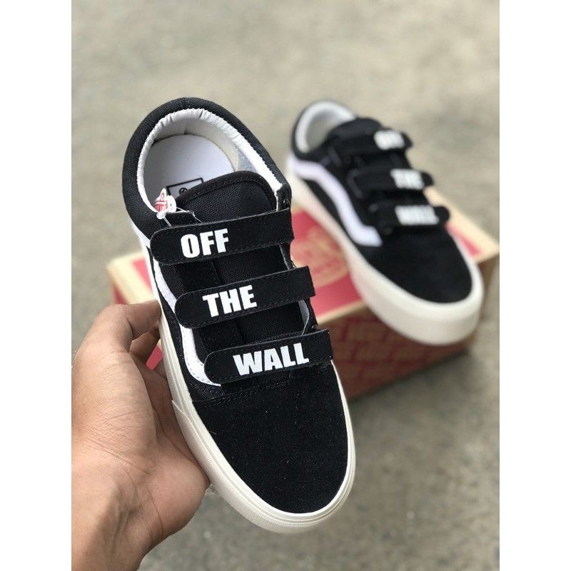 SEPATU VANS OLDSCHOOL VELCRO PEREKAT HITAM PUTIH OG