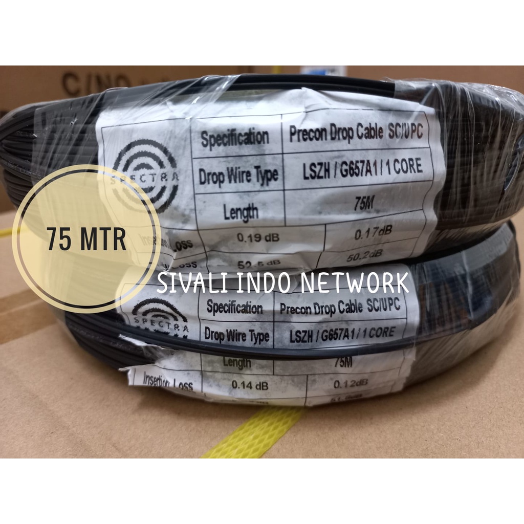 75 METER KABEL FIBER OPTIK SPECTRA KABEL FO  1 CORE  3 SELING SC UPC PRECON