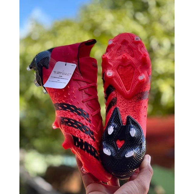Sepatu Bola Adidas Predator Freak .1 Solar Red Core Black FG