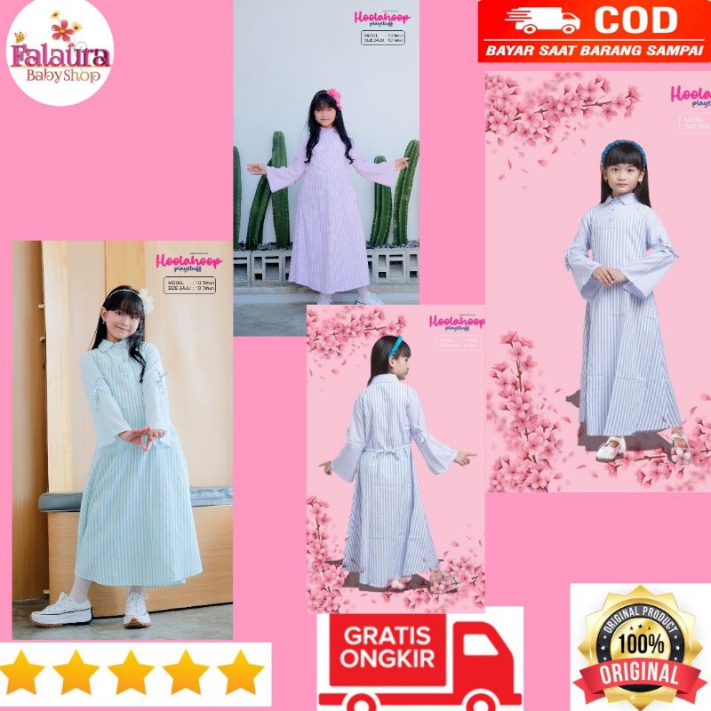 Gamis salur Gamis Hoolahoop Salur Gamis Anak Muslim Gamis Katun