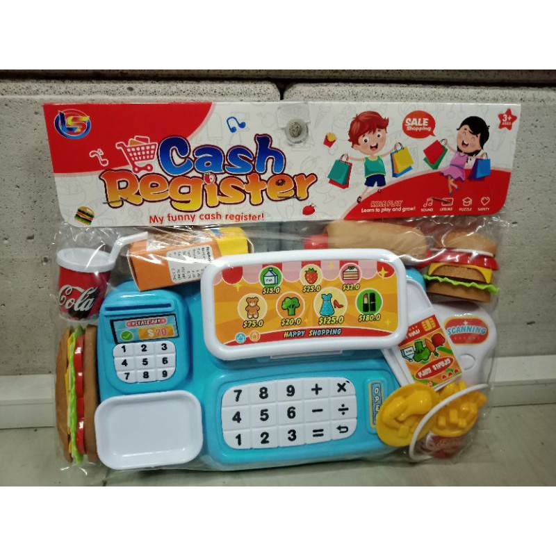 LK 21 - (Free Batterai) Mainan kasir anak isi burger hotdog LK21