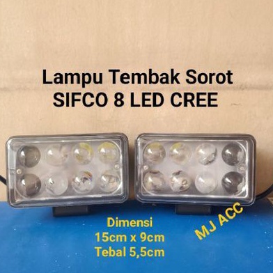 Lampu Tembak Sorot SIFCO 8 LED CREEE PUTIH