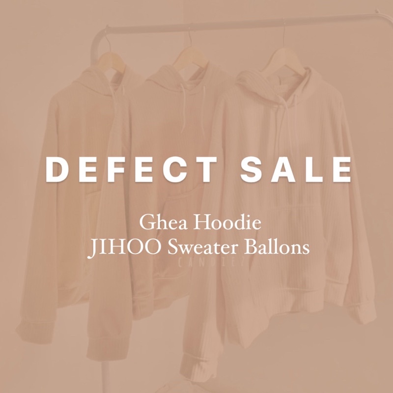 CANDIEZ DEFECT SALE | GHEA Hoodie | JIHOO LENGAN BALLONS | JENNY Set (Hoodie Crop & Sweatpants)