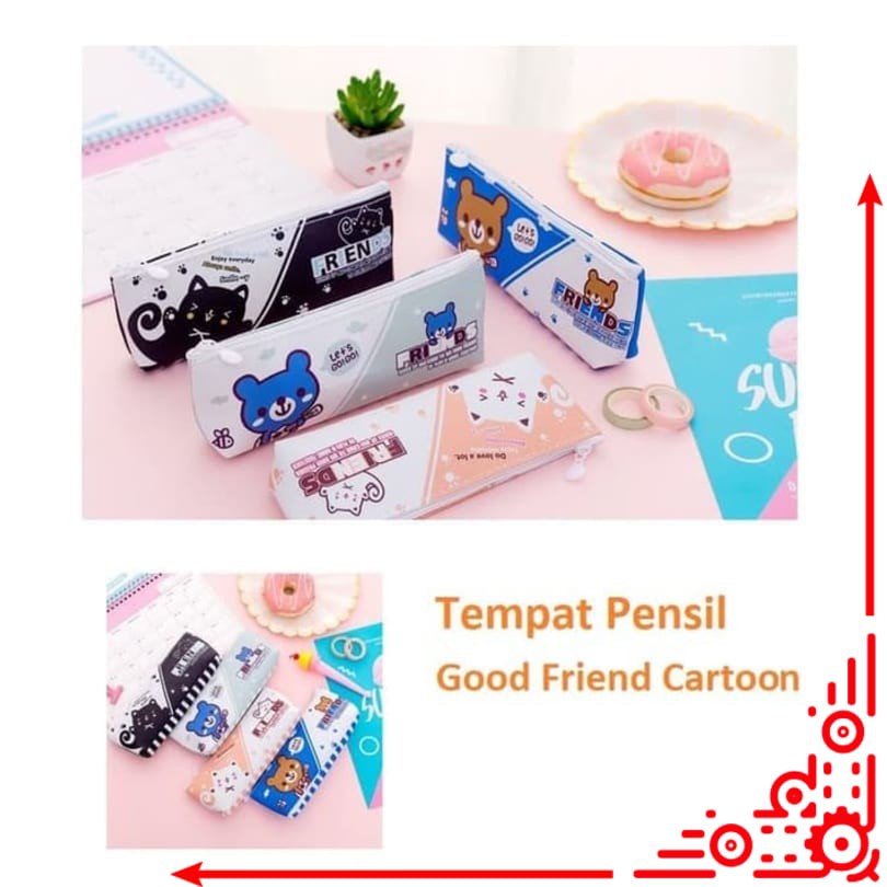 

mj / TP0053 Tempat Pensil Good Friend Cartoon Pencil Case