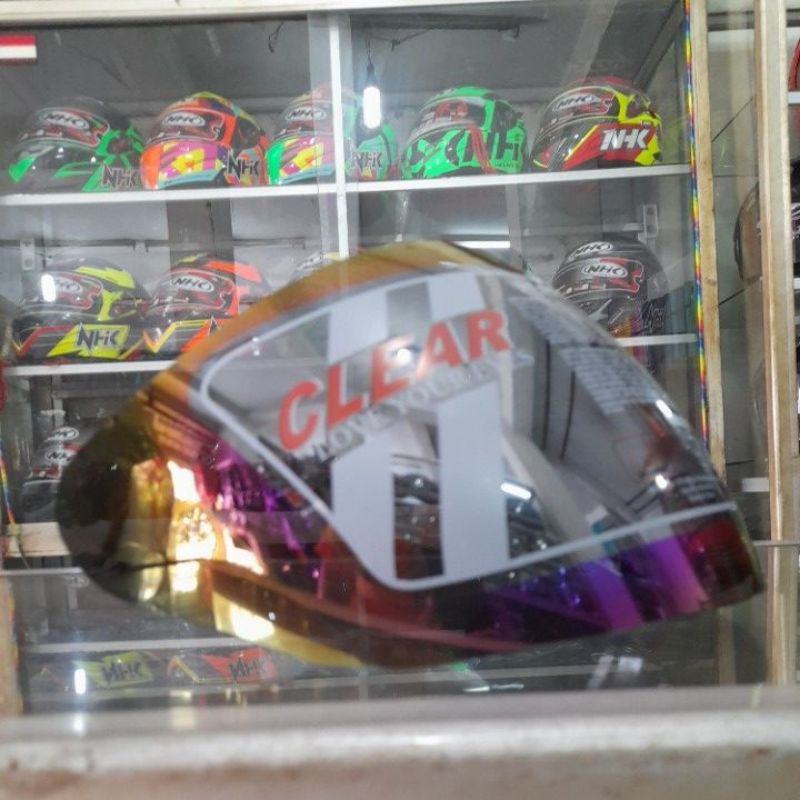 KACA HELM KYT DJ MARU,INK CETRO, GIX,GMT, tambah breket   (berket nya sama bisa di pasang)ter baik dan termurah