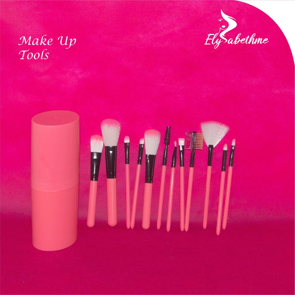 ✿ELYSABETHME✿ a͓̽k͓̽s͓̽e͓̽s͓̽o͓̽r͓̽i͓̽s͓̽ Brush set kuas makeup tabung  lembut tidak mudah rontok (eyeshadow , blush on , mascara , eyebrow )