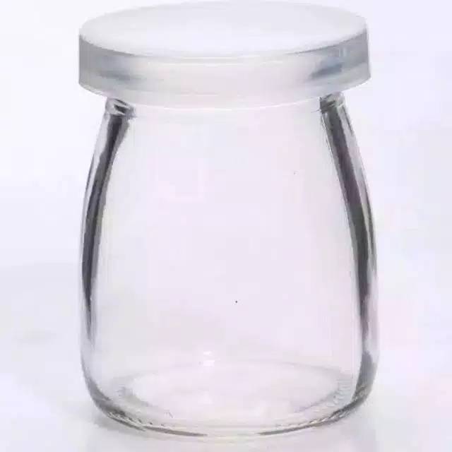 100ML Botol Puding  / Botol Kaca 100ml + Tutup KAYU / TUTUP PLASTIK / botol puding kaca