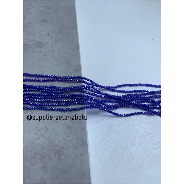 Crystal Ceko 2mm BLUE QUARTZ metallic biru kuarsa metal kristal import