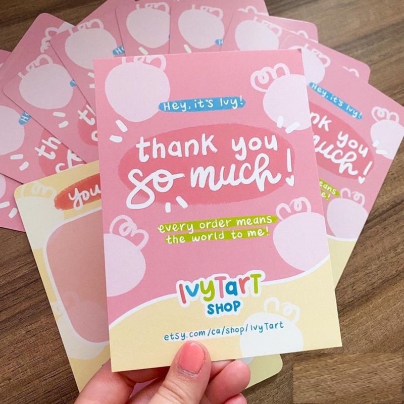 

Thank You Card | Olshop | Souvenir | Greeting Card | Paper Custom (All Size)