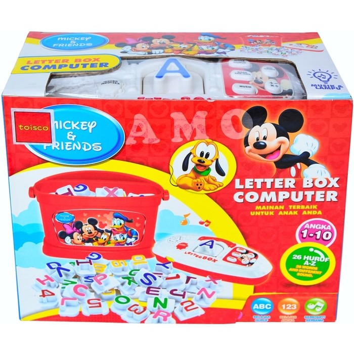 DISKON SET KOMPUTER BELAJAR BACA HURUF ANAK BOX MICKEY MOUSE