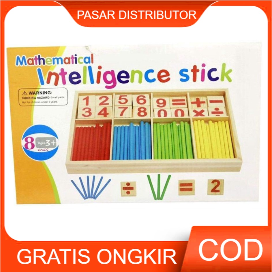 Mainan Anak MATHEMATICAL INTELLIGENCE STICK Edukasi Belajar BerHitung