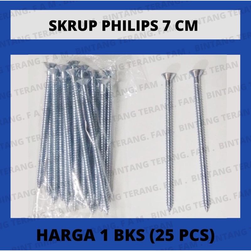 SKRUP 7 cm PILIP SEKRUP PILIP isi 25 pcs