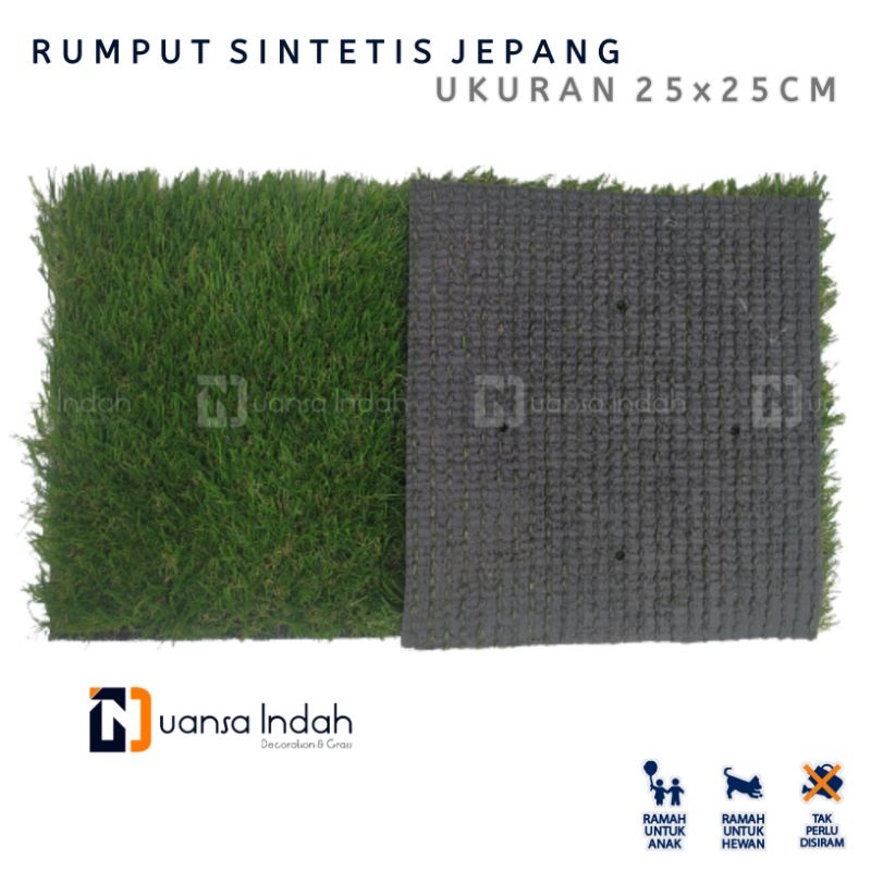 RUMPUT SINTETIS JEPANG UKURAN 25×25 CM