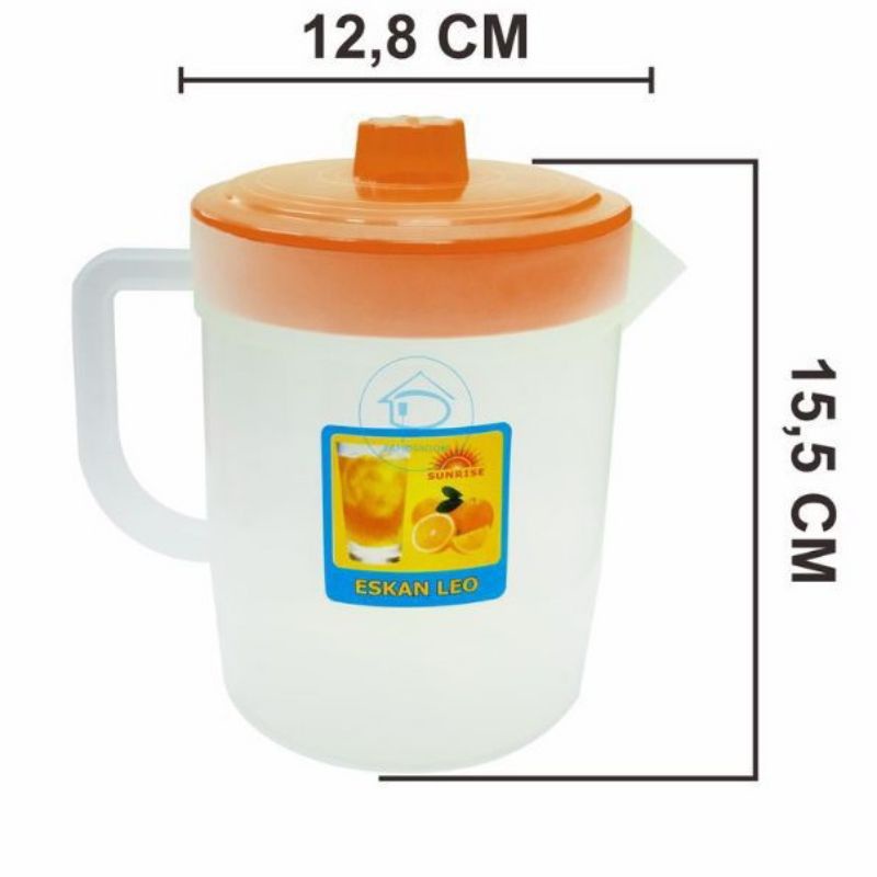 Teko Plastik Super Tebal Murah / Eskan Mini Leo / 1,5 Liter / Teko Teh manis air es / Sunrise