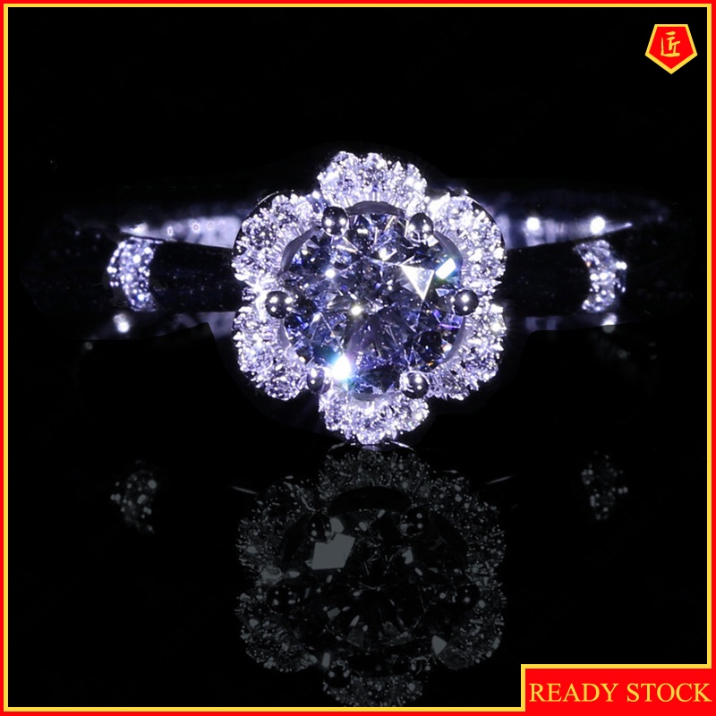 [Ready Stock]Elegant Graceful 2 Karat Moissanite Ring Women