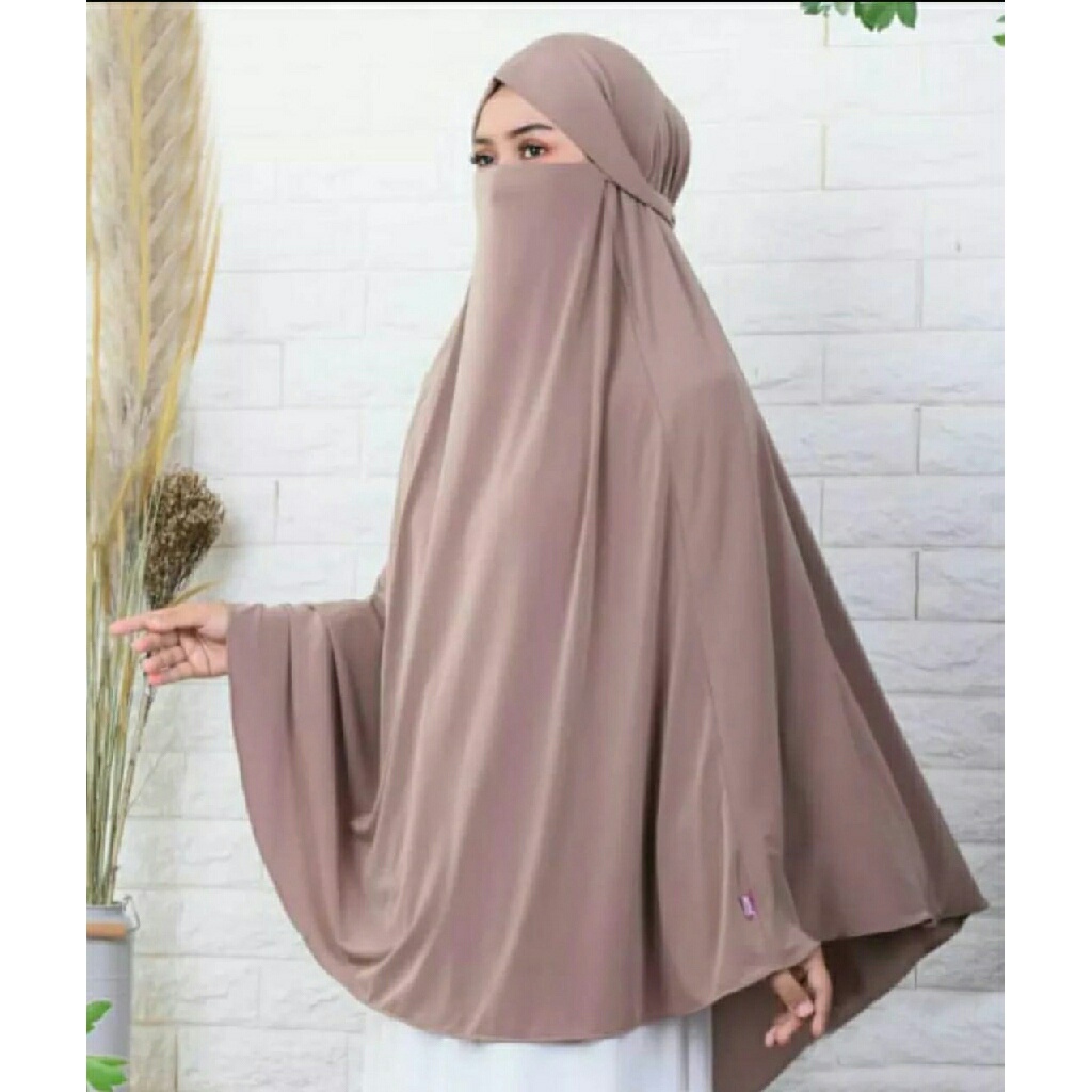 Khimar cadar ukuran 2XL -  3XL 2 in 1/french khimar Bahan Jesrsey-2