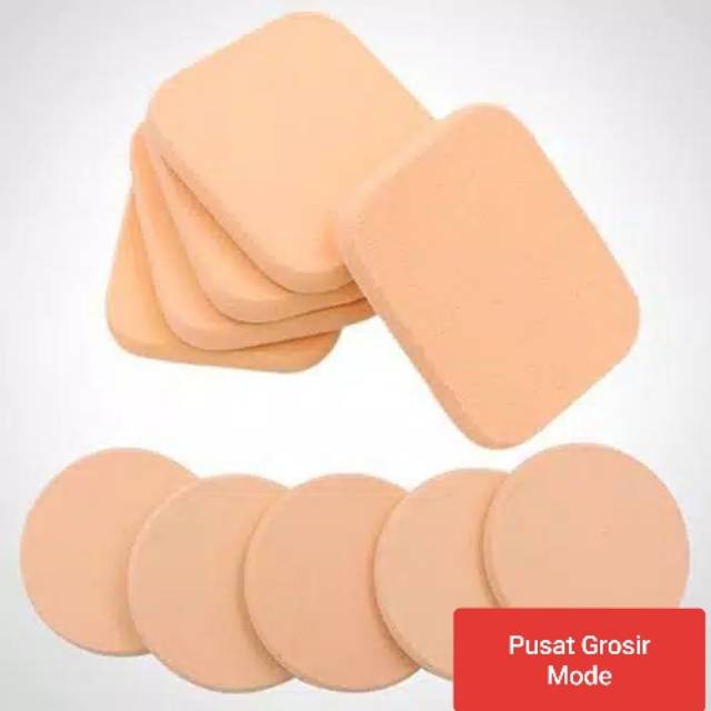 Spons Bedak Kotak Bulat Spon Puff Make Up Import R11