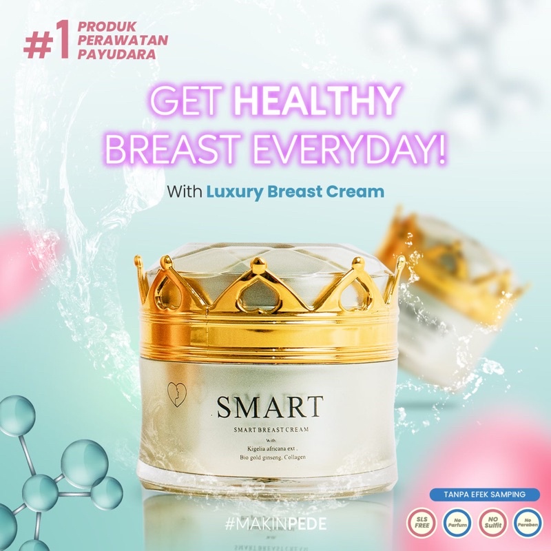 SMART BREAST LUXURY CREAM - Pengencang dan Pembesar Payudara Terbaik (100% Original) (Free Gift Pouc