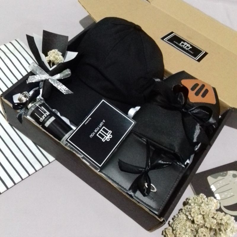 Gift Box Hampers Cowok Premium Black Series Hadiah Wisuda Kado Ulang Tahun