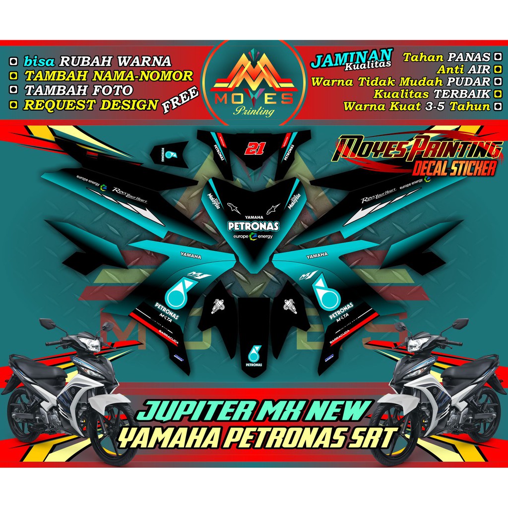 Decal Jupiter Mx Stiker Jupiter Mx 135 Sticker Jupiter Mx New 135 Motif Petronas Shopee Indonesia