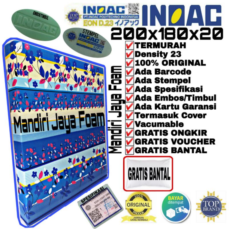 Kasur busa INOAC 180x200x20 original murah EON D23