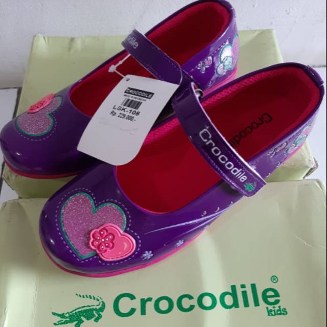 Sepatu anak crocodile kids purple original