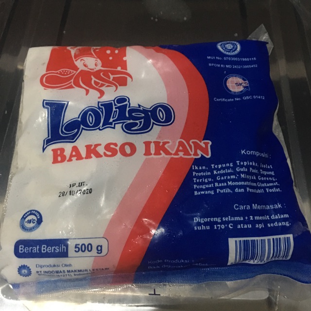 

Loligo bakso ikan 500gram