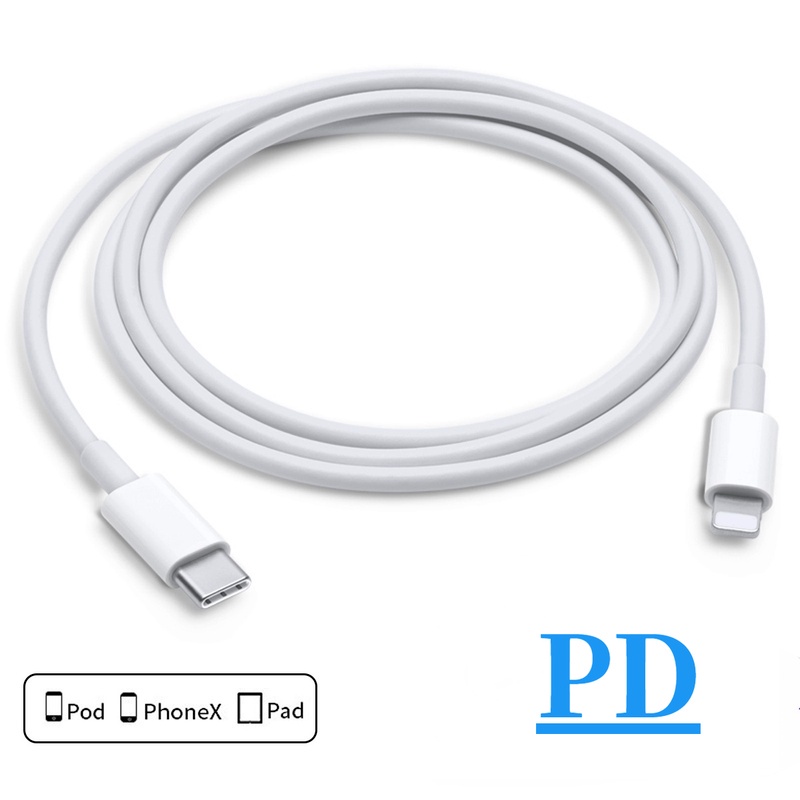 KABEL DATA LOG-ON 18W USB-C TO LIGHTNING KABEL TYPE C PLUS IPHONE