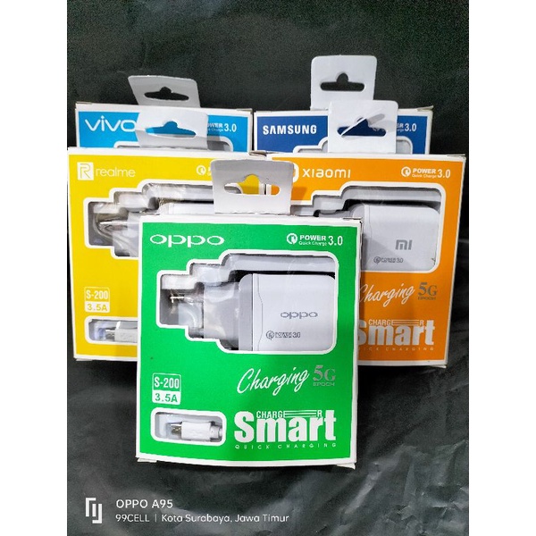 Charger branded smart 5G micro dan type C 3.5A