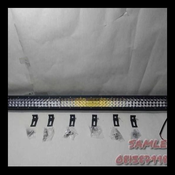 TERBARU LAMPU SOROT LED LIGHT BAR 105-107 CM PUTIH KUNING DAN 5 MODE COMBO 