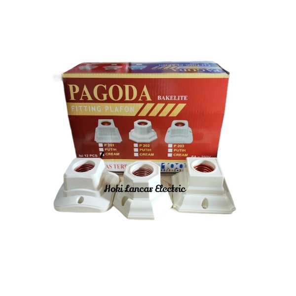 Fitting Plafon Pagoda / Fitting Segi  Empat / Degi Delapan / Oval Bakelite Bagus