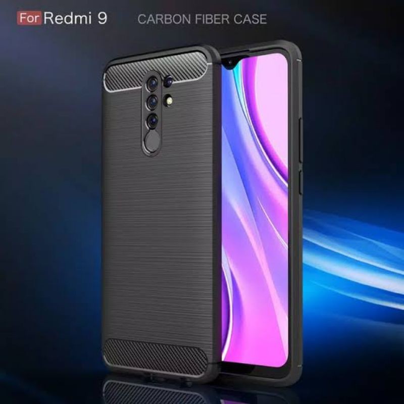 Case Xiaomi Redmi 9/ 9C/ Note 9/ Note 9 Pro Black Fibercarbon