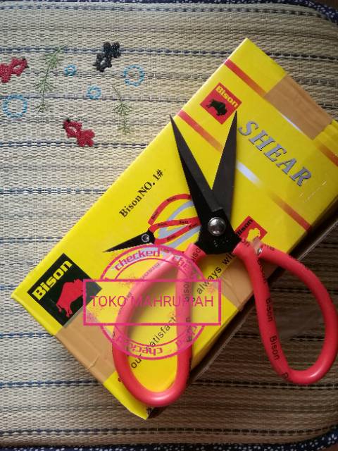 Gunting Kodok No #1 Serbaguna BISON 8&quot; / Multipurpose Scissors Kain Kertas Seng Alumunium Karton