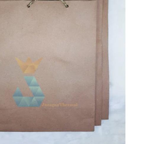 

PREMIUM - Paper Bag Tali Kraft - Eco Friendly Tas Kertas Ukuran S/M/L - L - 28 x 41