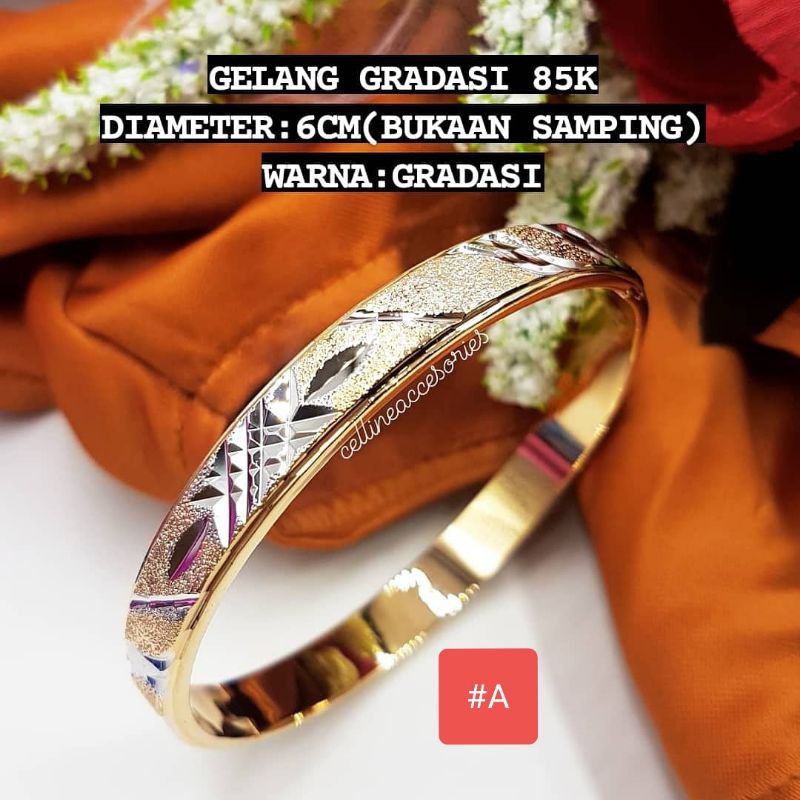 GELANG IMITASI LAPIS EMAS ANTI ALERGI,ANTI KARAT/BEST SELLER GELANG KERONCONG GRADASI/GELANG XP