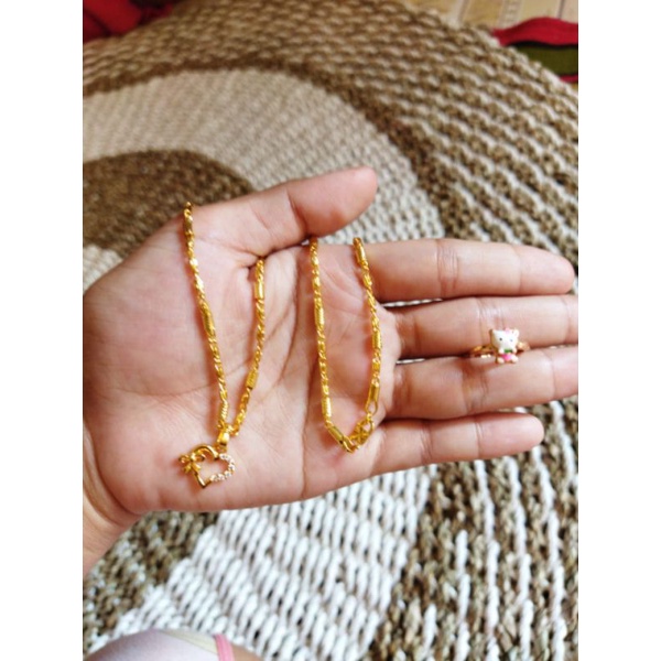 set perhiasan anak(koin 91) kalung + gelang + cincin