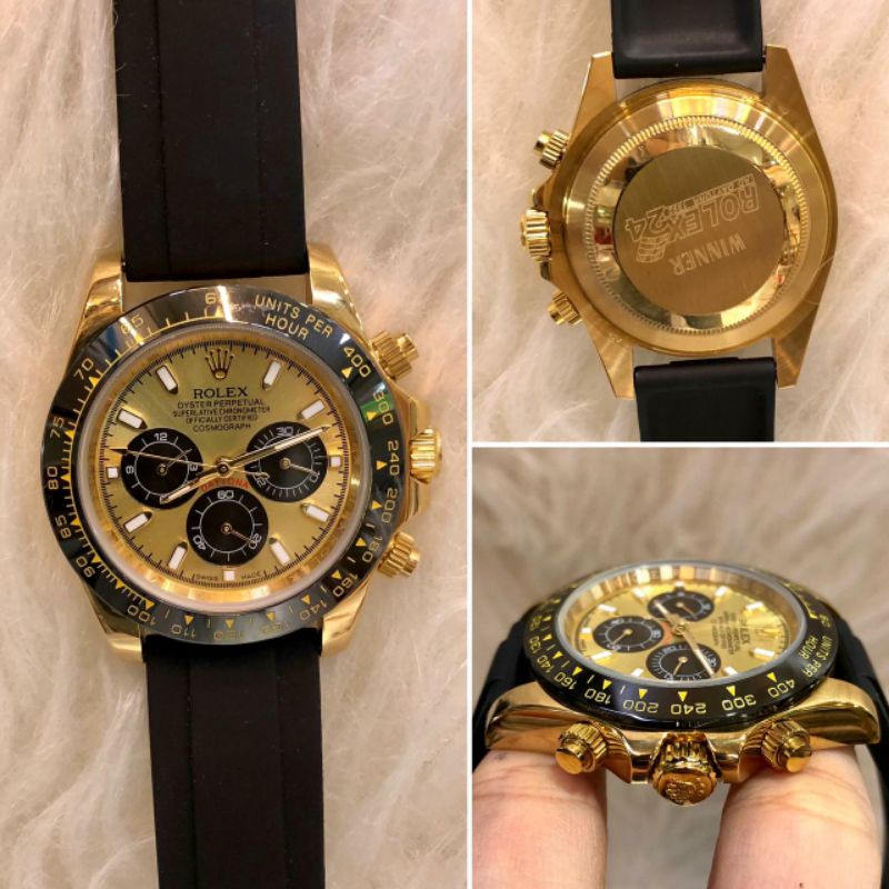 Jam Tangan Rolex Daytona Crono Aktif Tali Rubber Super Mewah Dan Elegan - Jam Tangan Pria Rolex 02