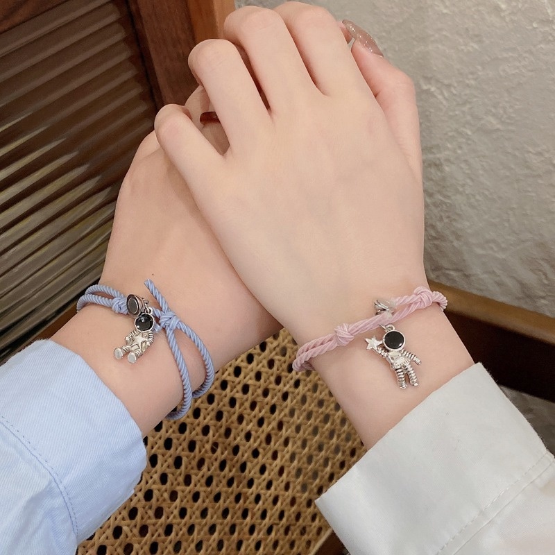 Gelang Couple Magnet Pelangi/Spaceman/Cinta Imut Mode Korea-6#cosmonaut