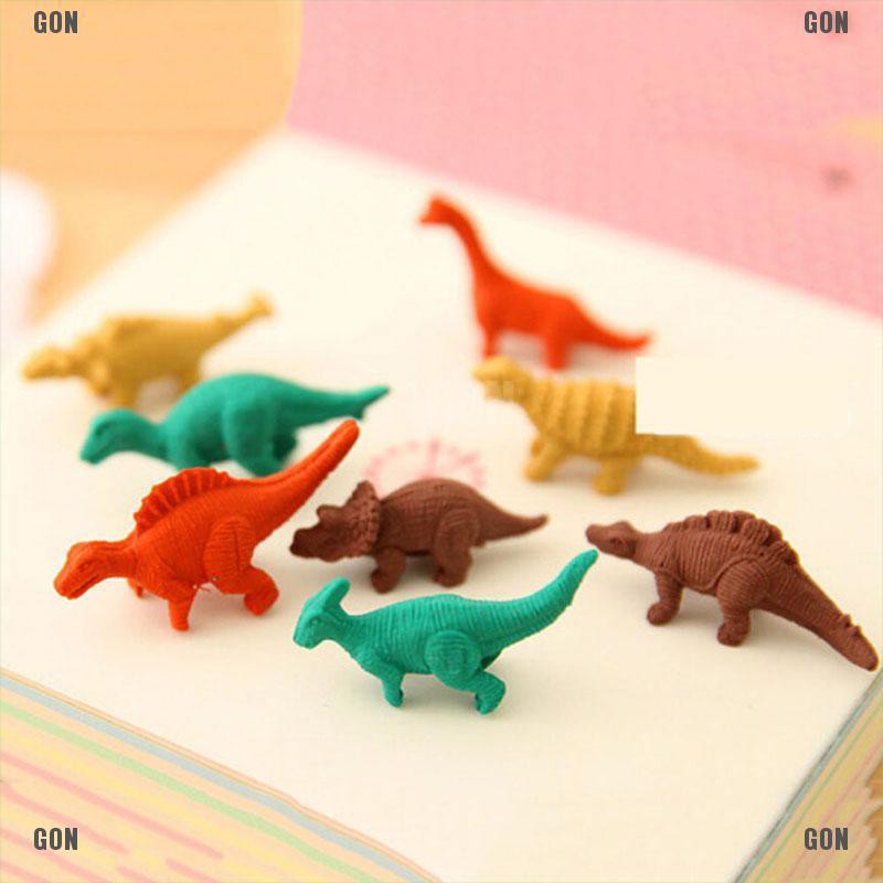 GON 8x Funny Dinosaurs Egg Pencil Rubber Eraser Students Office Stationery Gift Toys